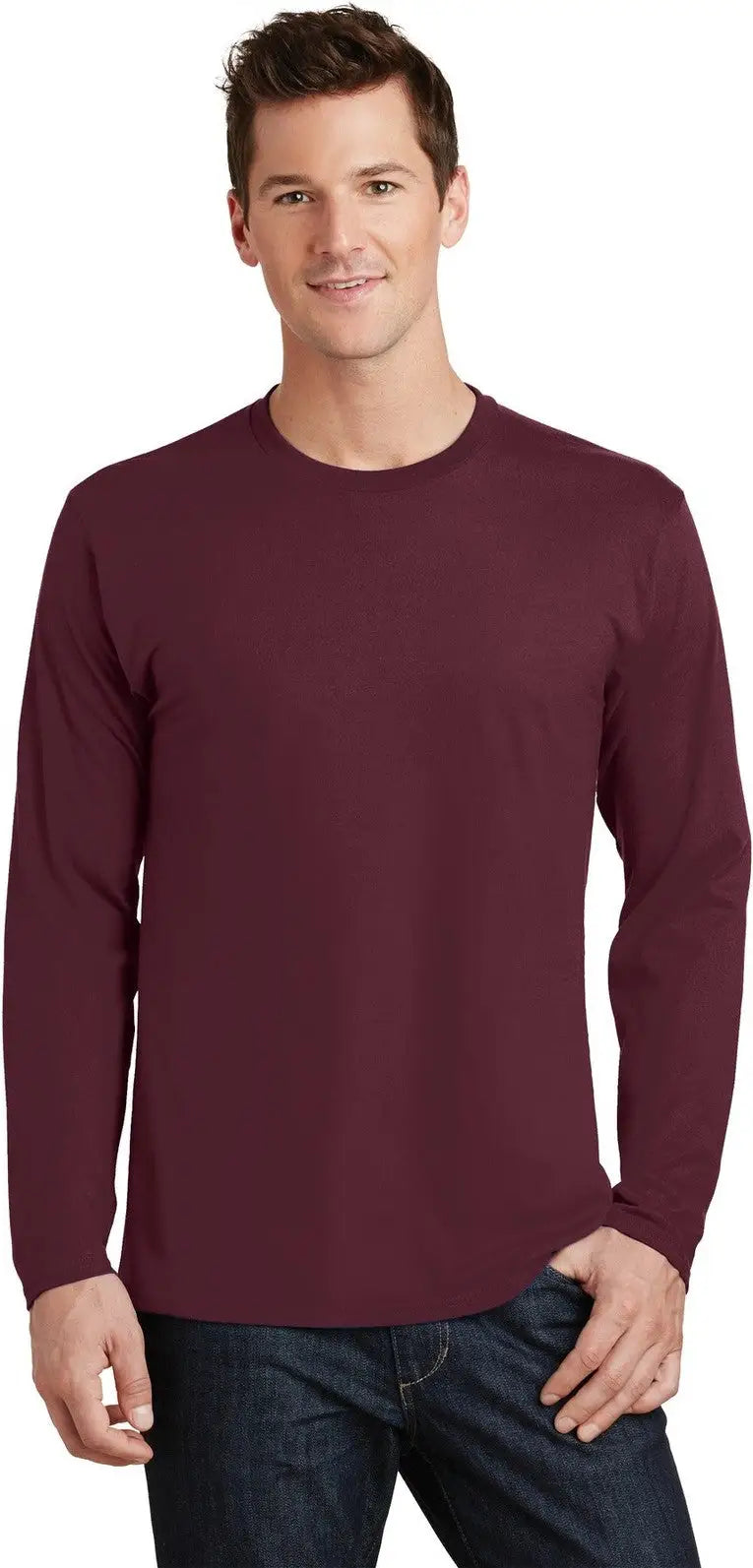 Port & Company Pc450ls co Long Sleeve Fan Favorite Tee - Athletic Maroon - Adult s