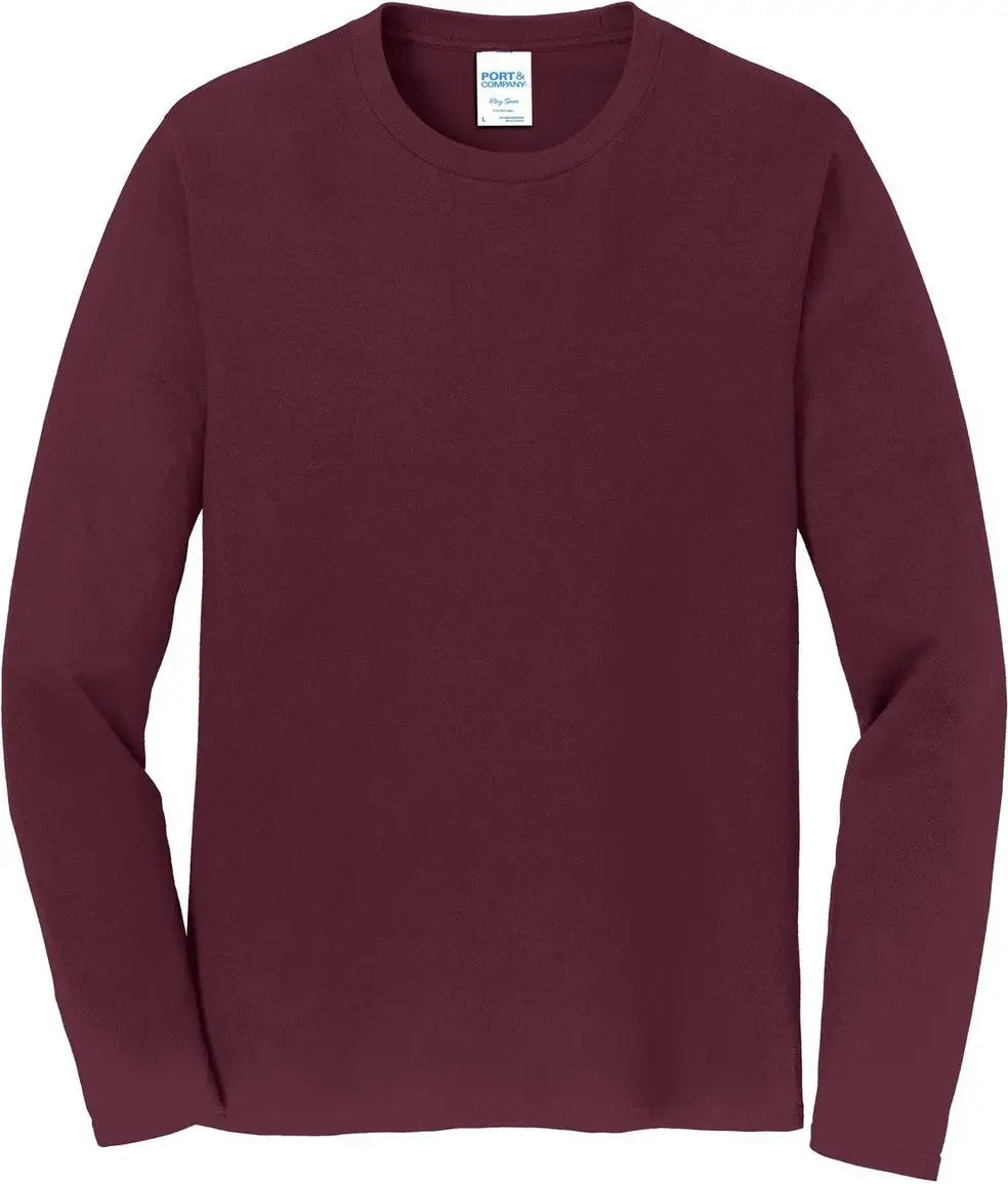 Port & Company Pc450ls co Long Sleeve Fan Favorite Tee - Athletic Maroon