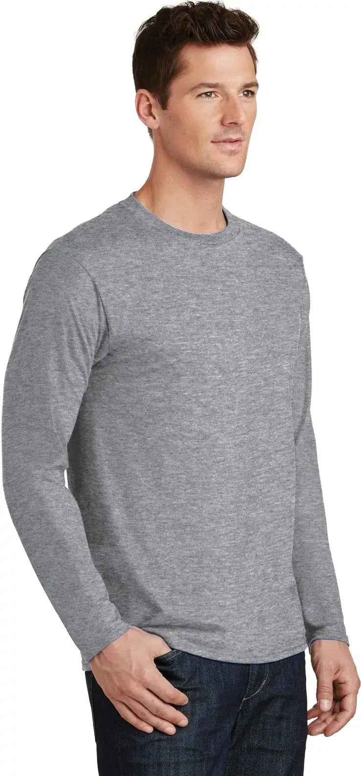 Port & Company Pc450ls co Long Sleeve Fan Favorite Tee - Athletic Heather
