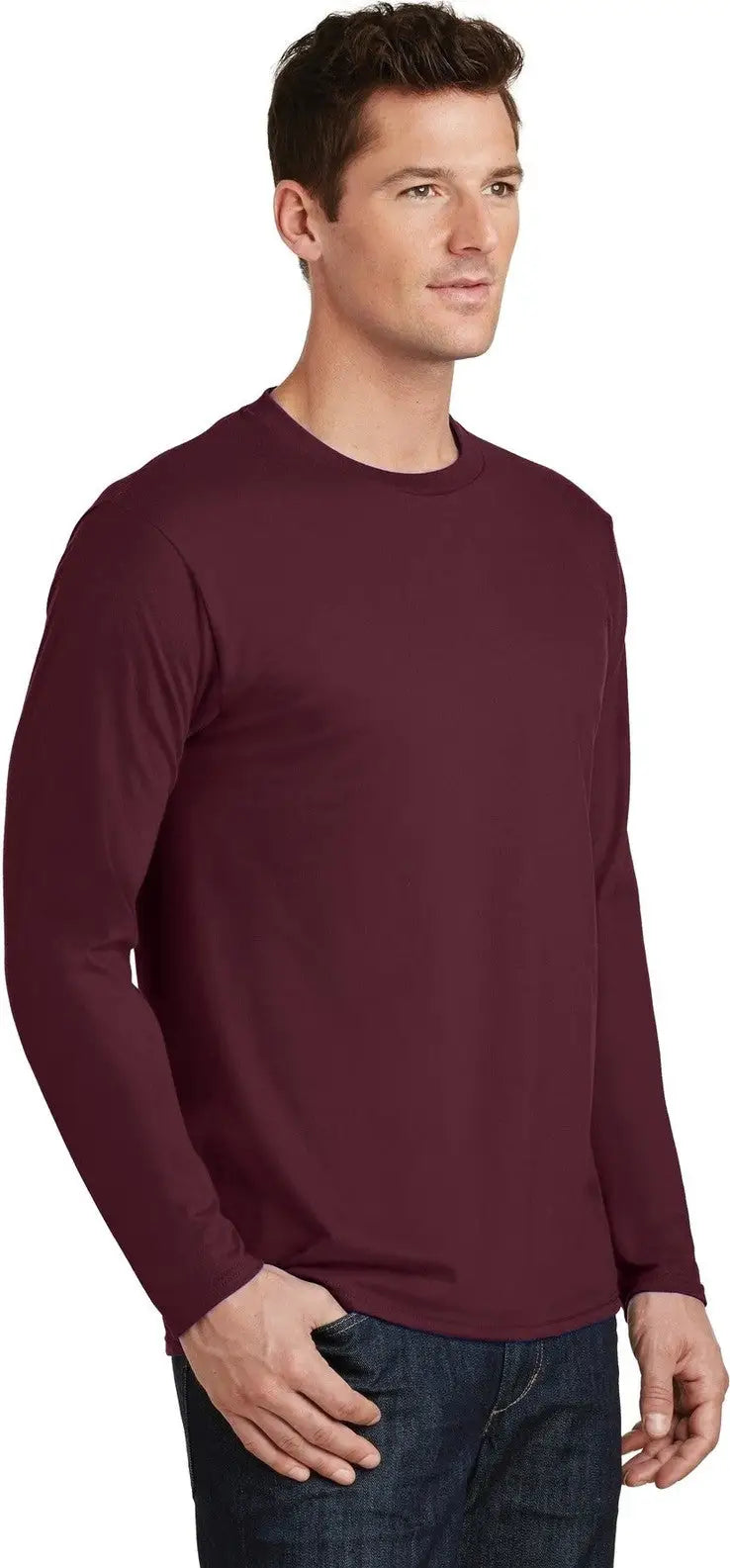 Port & Company Pc450ls co Long Sleeve Fan Favorite Tee - Athletic Maroon