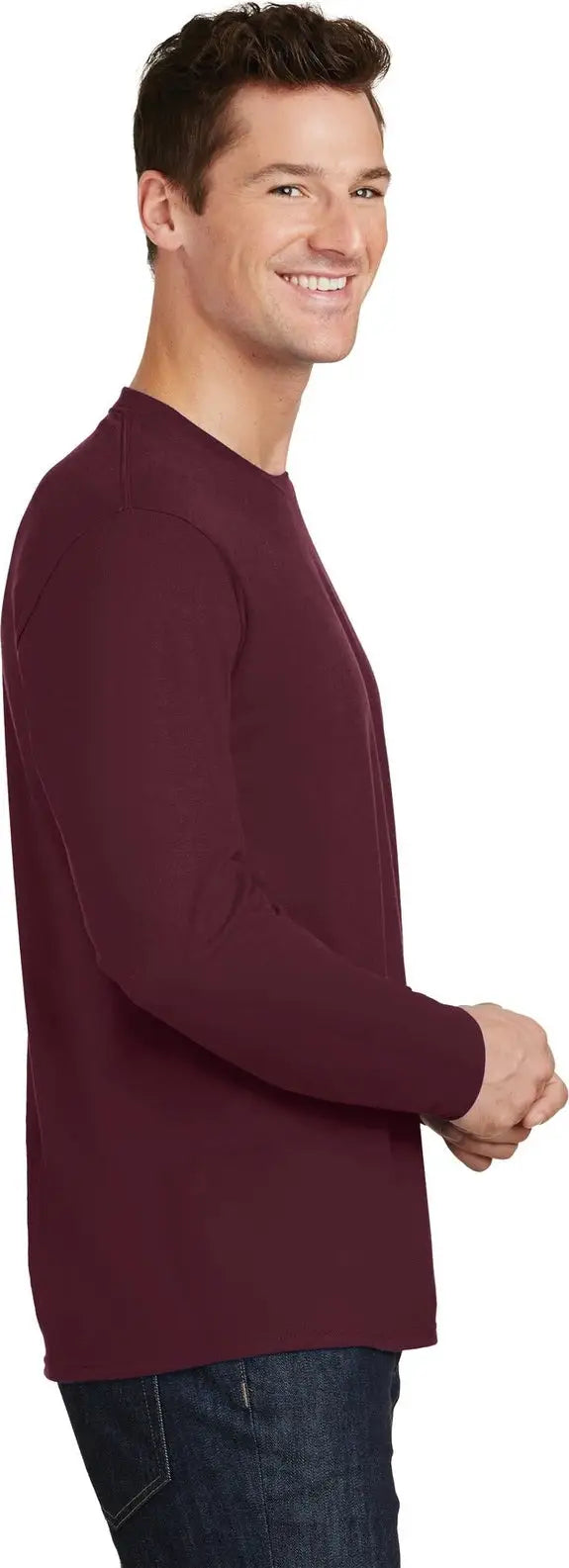Port & Company Pc450ls co Long Sleeve Fan Favorite Tee - Athletic Maroon
