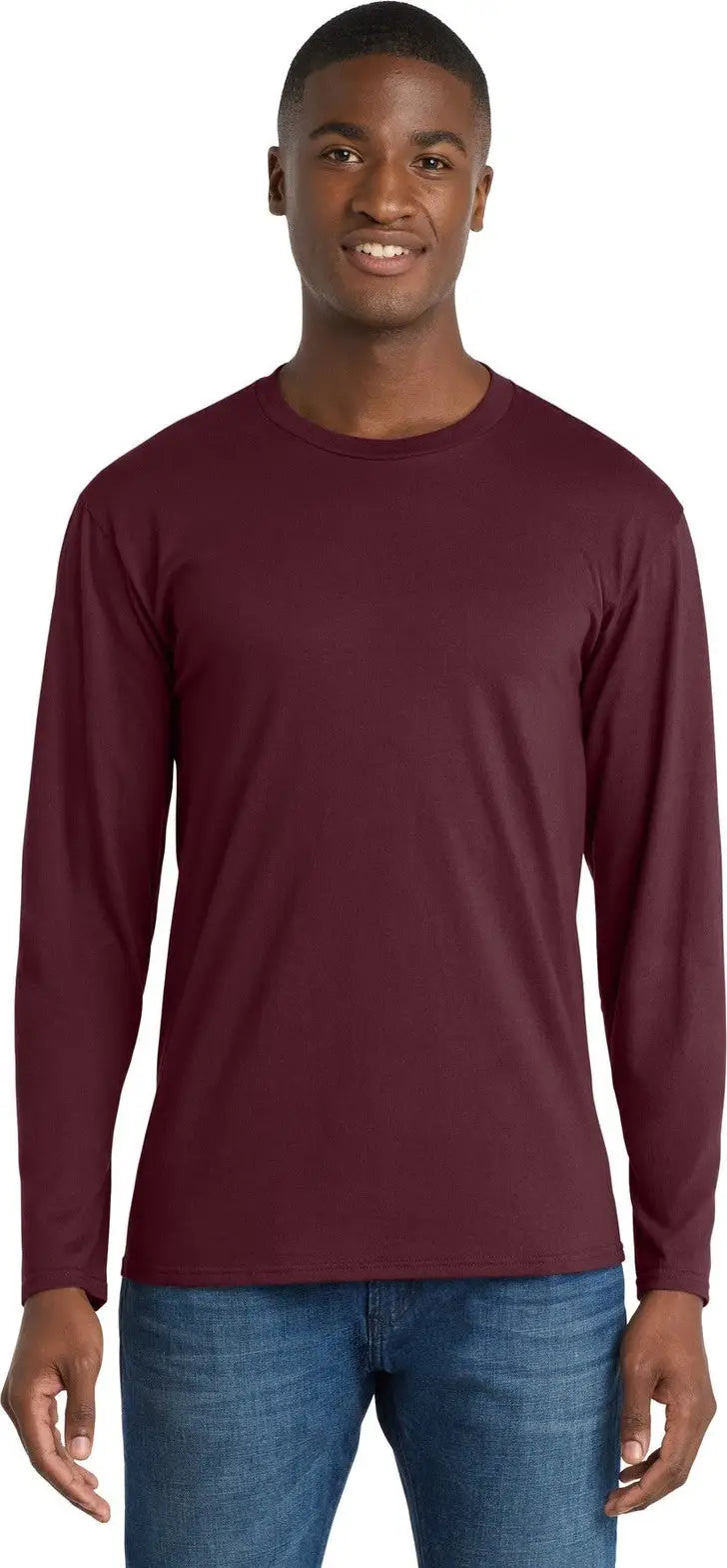 Port & Company Pc450ls co Long Sleeve Fan Favorite Tee - Athletic Maroon