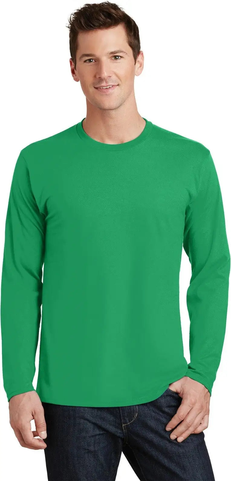 Port & Company Pc450ls co Long Sleeve Fan Favorite Tee - Athletic Kelly - Adult s