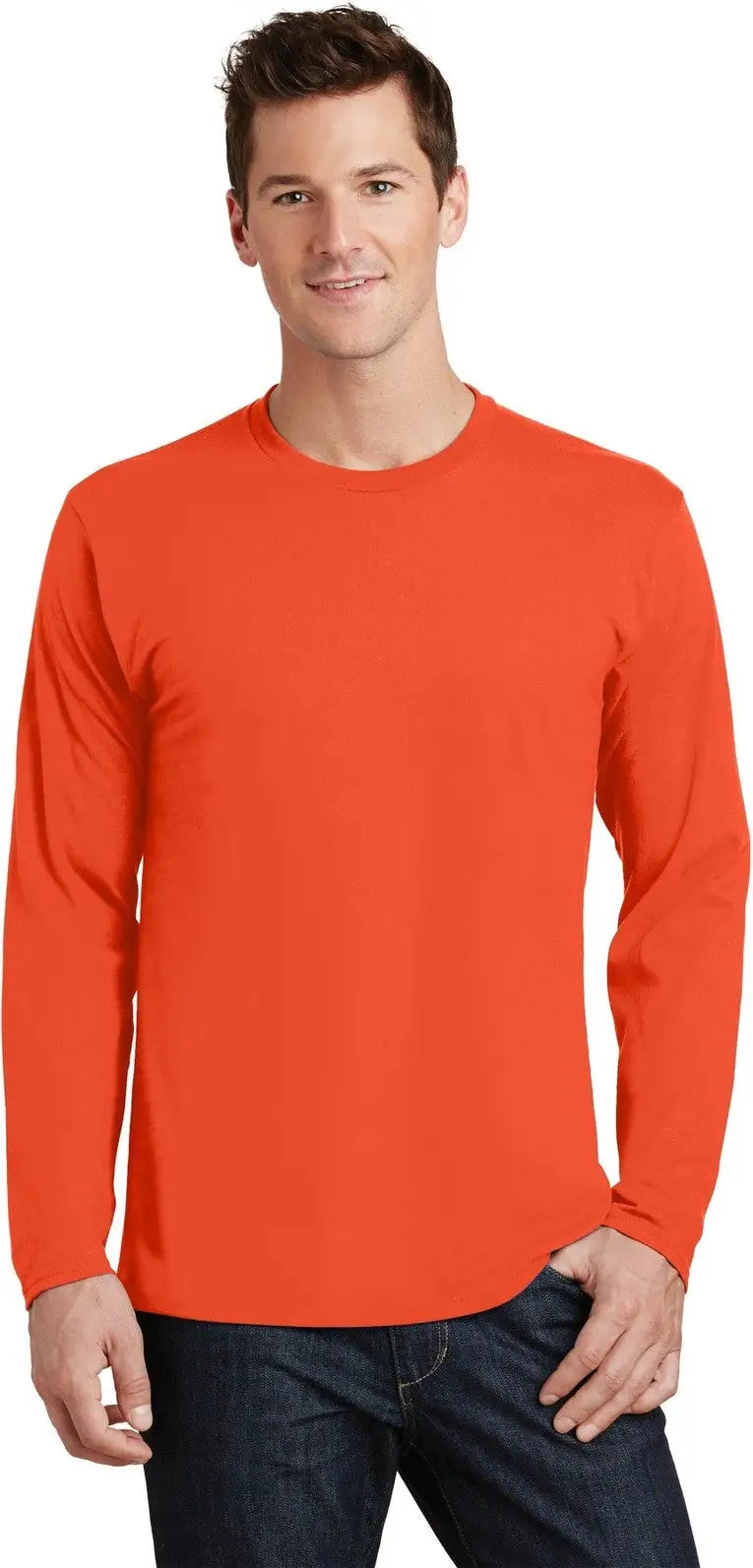 Port & Company Pc450ls co Long Sleeve Fan Favorite Tee - Orange - Adult s