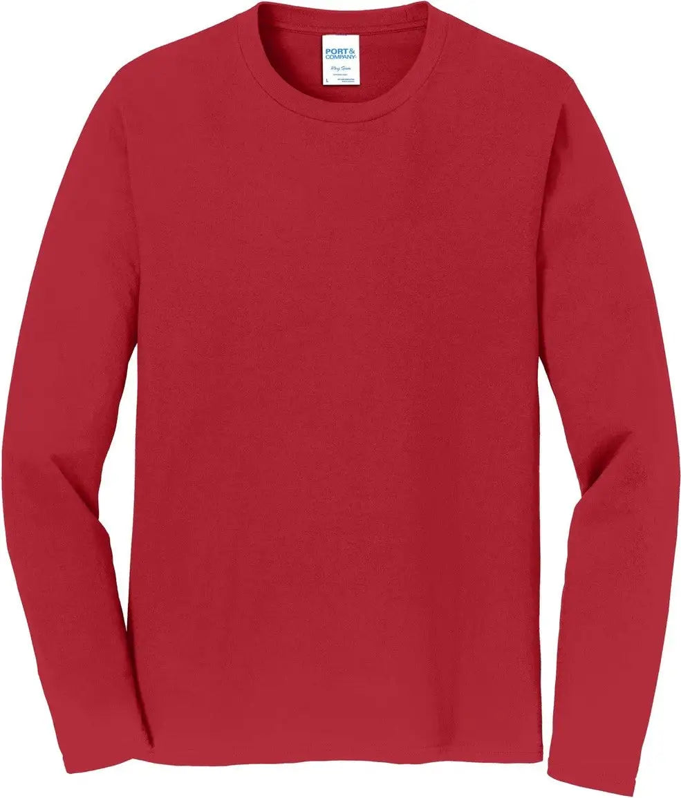 Port & Company Pc450ls co Long Sleeve Fan Favorite Tee - Team Cardinal