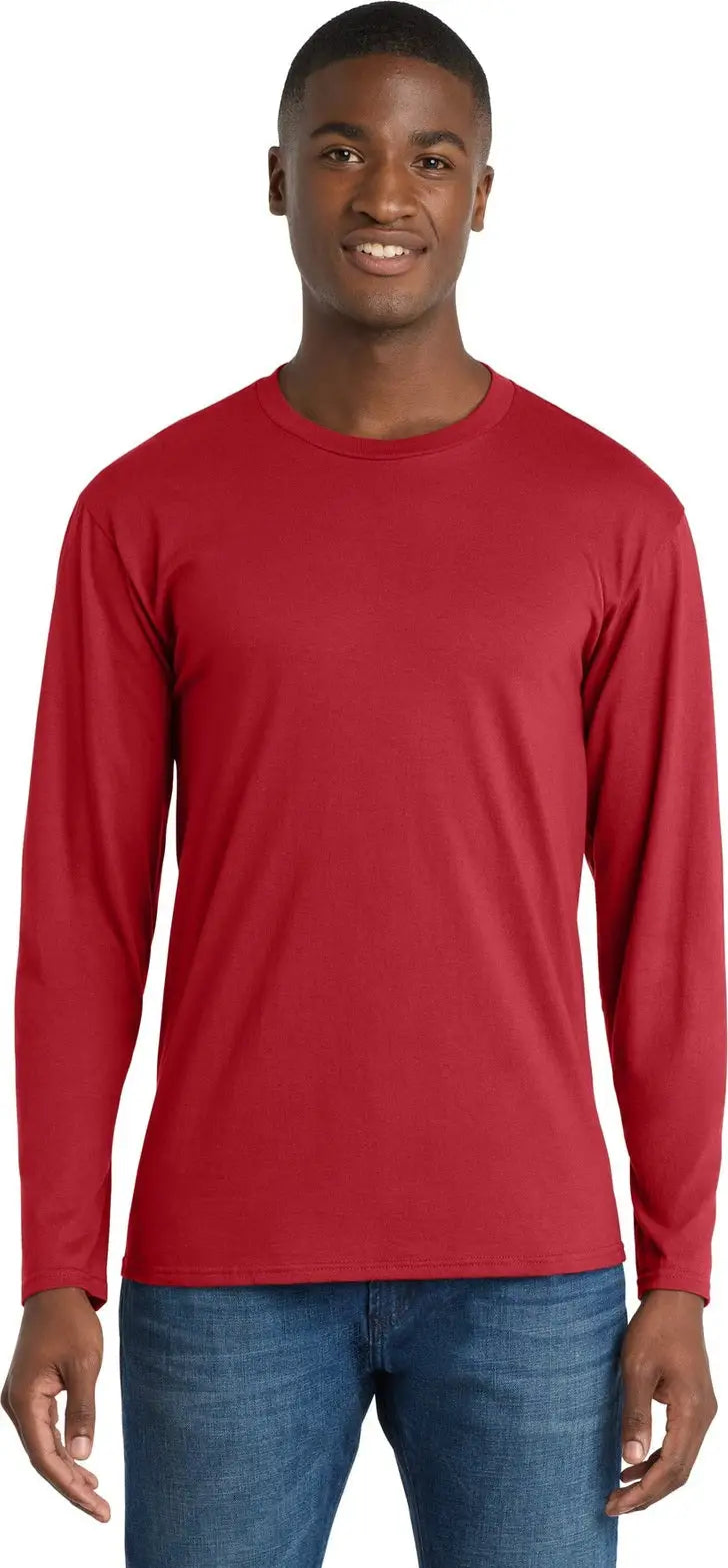 Port & Company Pc450ls co Long Sleeve Fan Favorite Tee - Team Cardinal