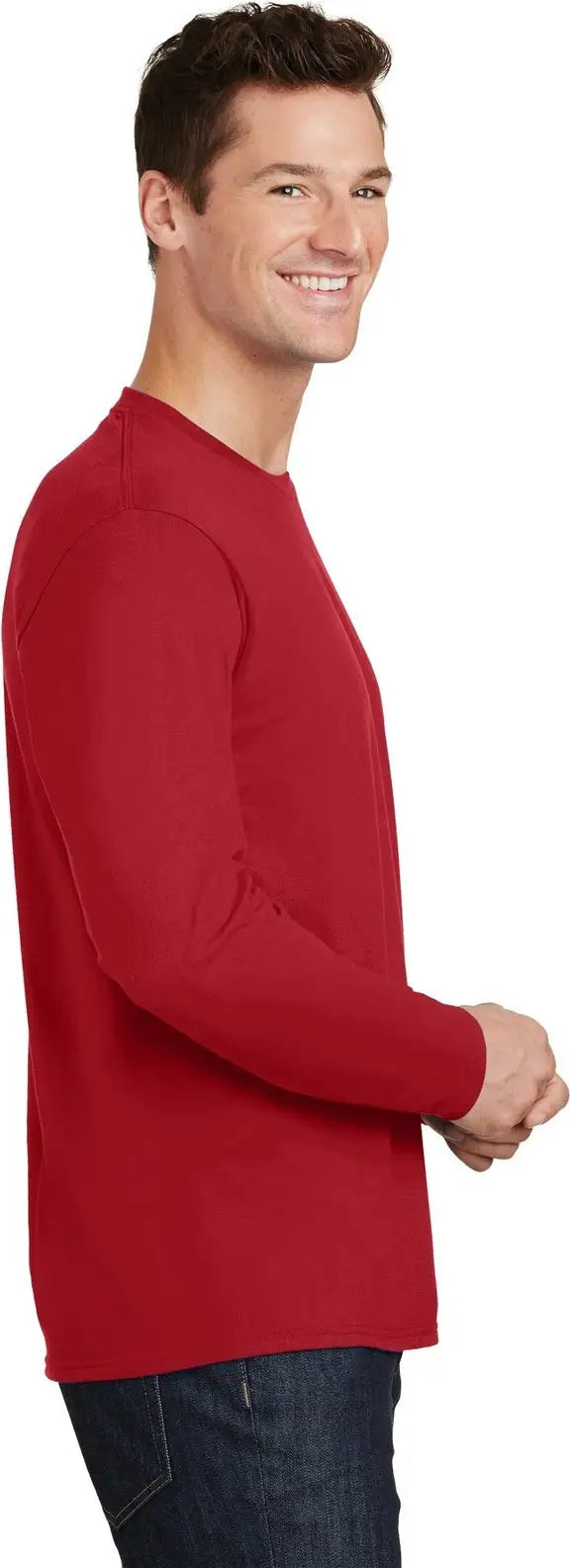 Port & Company Pc450ls co Long Sleeve Fan Favorite Tee - Team Cardinal
