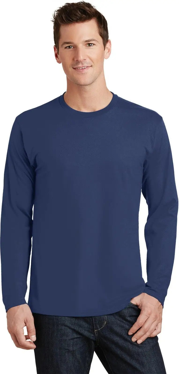 Port & Company Pc450ls co Long Sleeve Fan Favorite Tee - Team Navy - Adult s