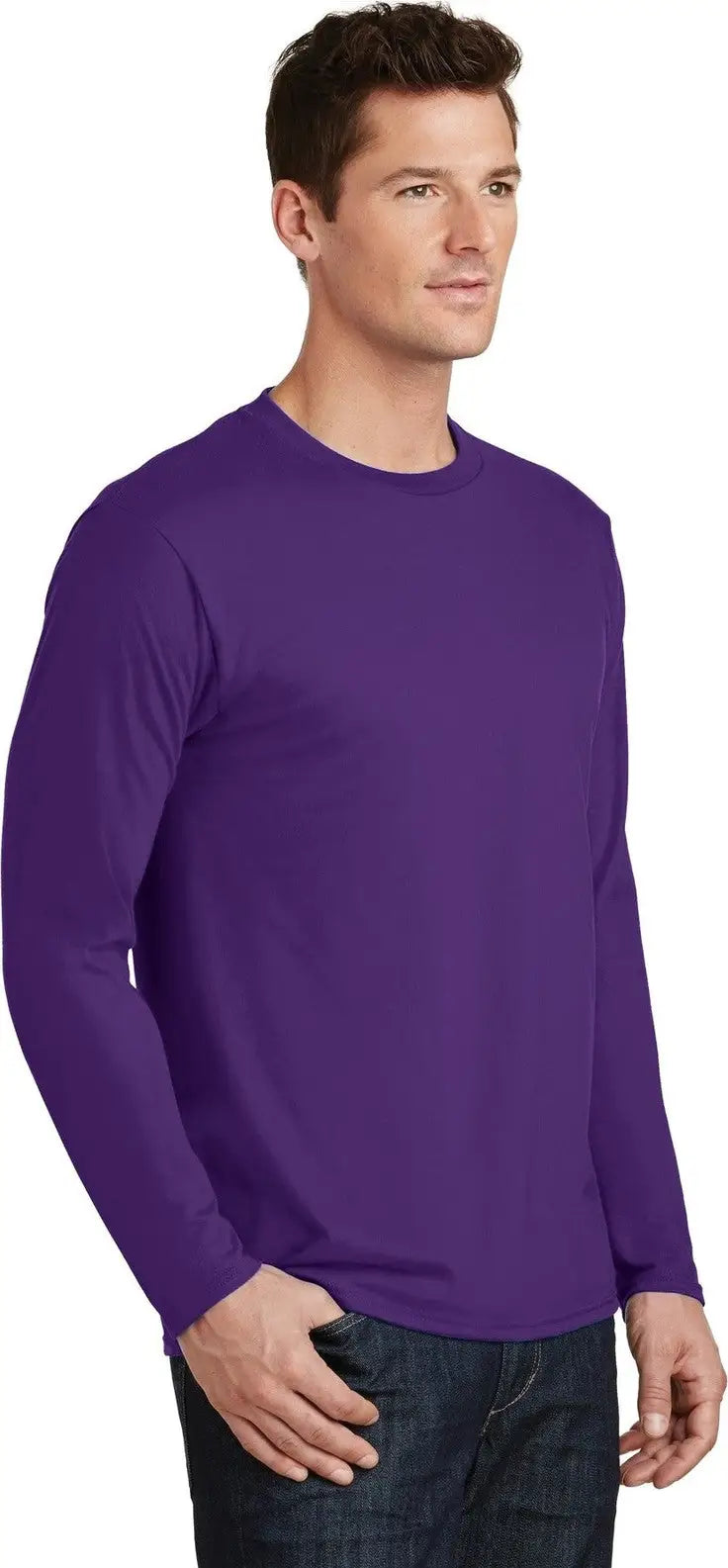 Port & Company Pc450ls co Long Sleeve Fan Favorite Tee - Team Purple
