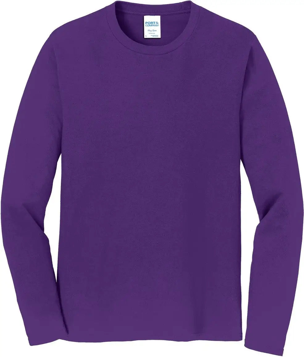 Port & Company Pc450ls co Long Sleeve Fan Favorite Tee - Team Purple