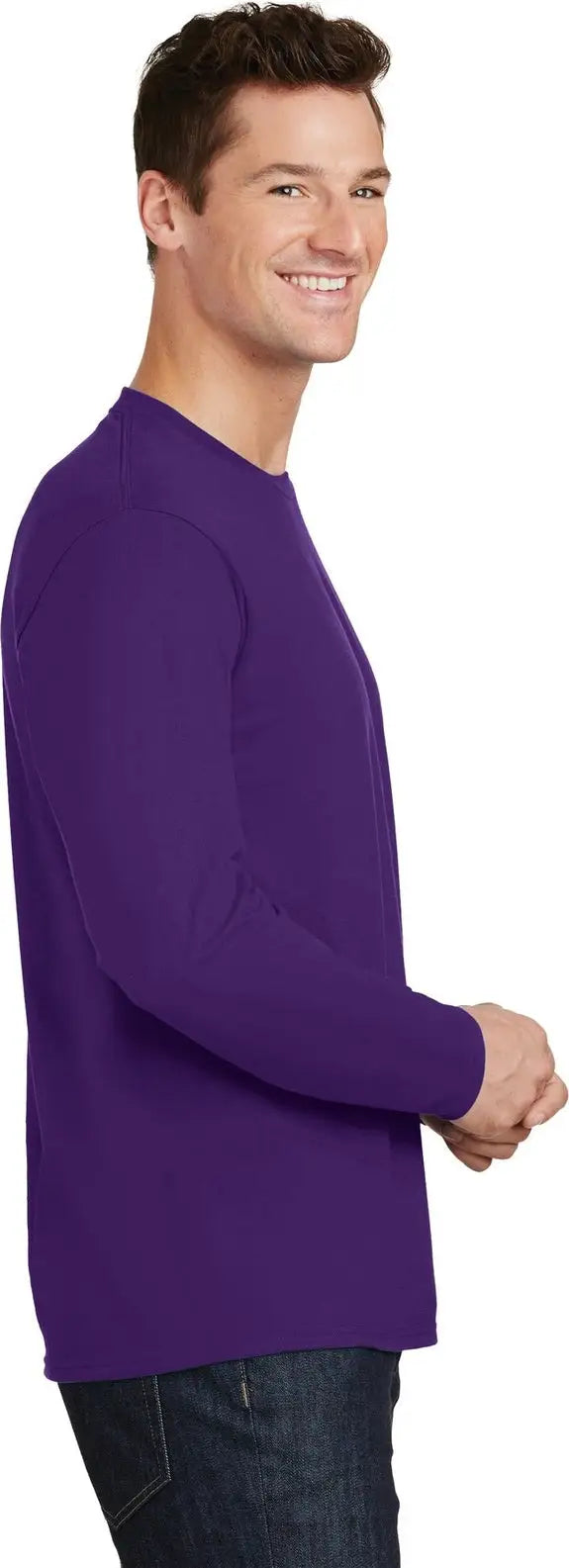 Port & Company Pc450ls co Long Sleeve Fan Favorite Tee - Team Purple