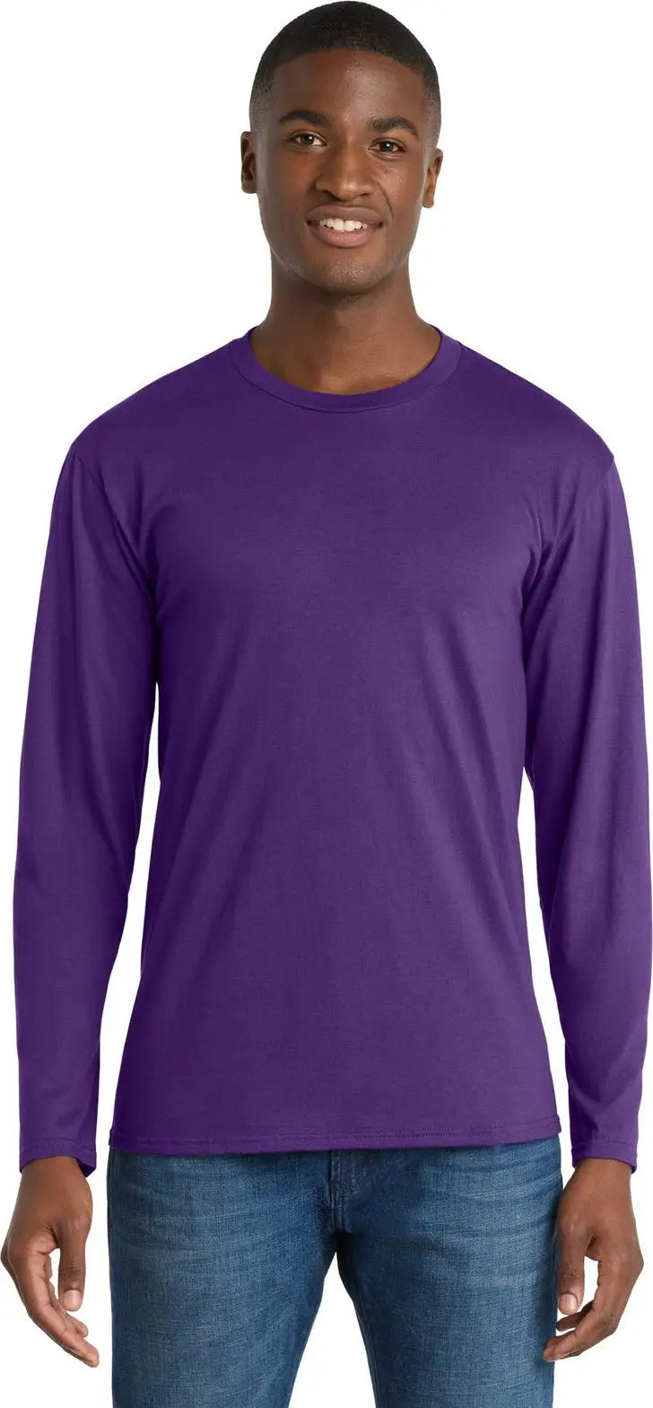 Port & Company Pc450ls co Long Sleeve Fan Favorite Tee - Team Purple