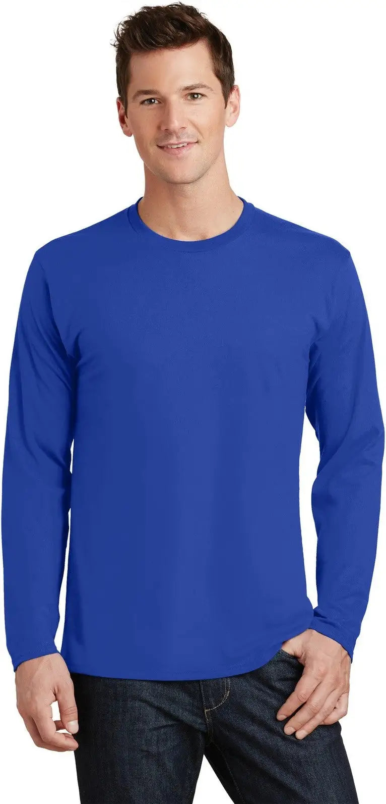 Port & Company Pc450ls co Long Sleeve Fan Favorite Tee - True Royal - Adult s