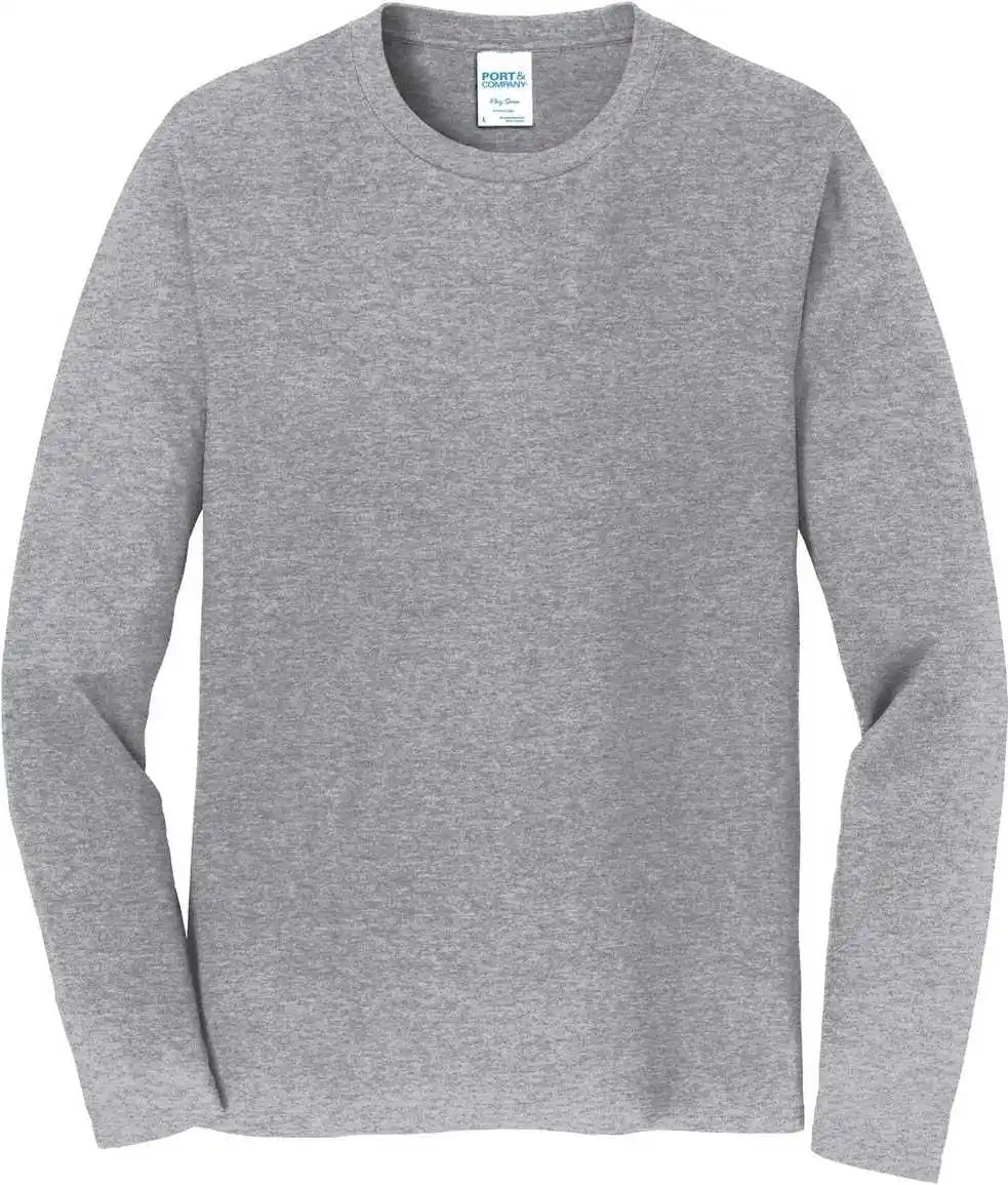 Port & Company Pc450ls Long Sleeve Fan Favorite Tee Athletic Heather