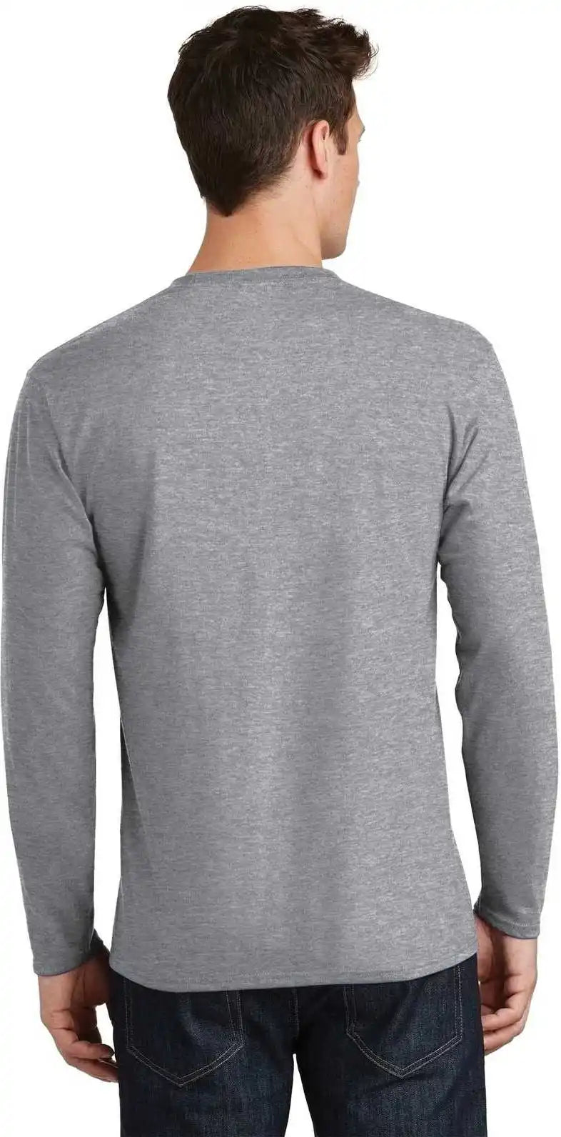 Port & Company Pc450ls Long Sleeve Fan Favorite Tee Athletic Heather