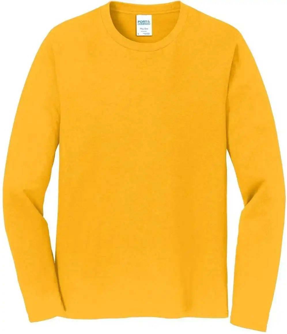Port & Company Pc450ls Long Sleeve Fan Favorite Tee Bright Gold