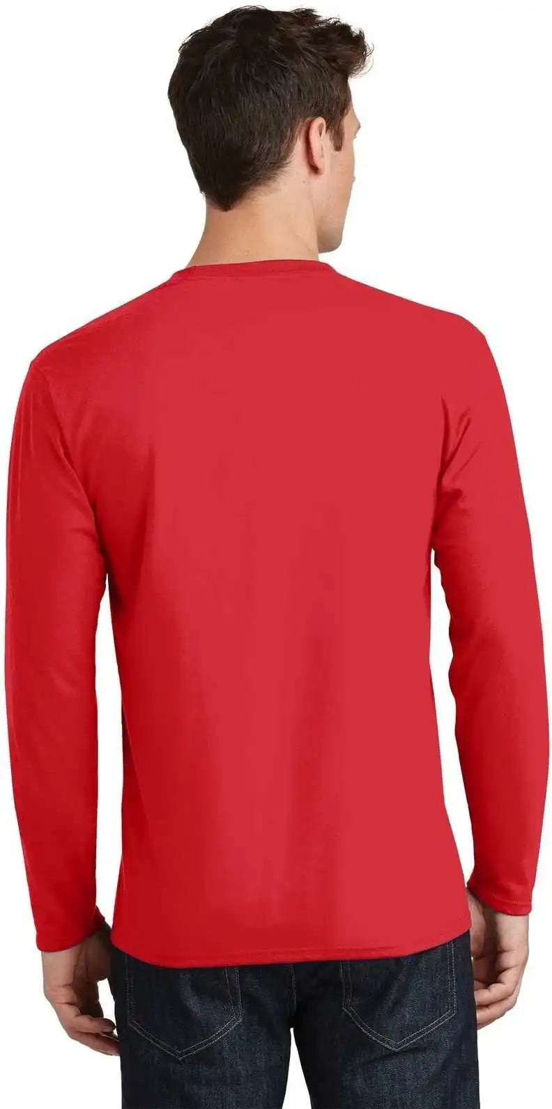 Port & Company Pc450ls Long Sleeve Fan Favorite Tee Bright Red