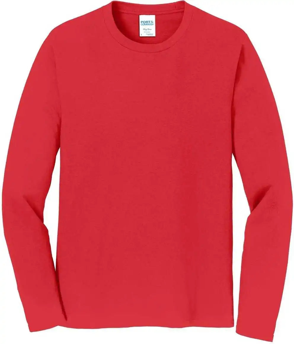 Port & Company Pc450ls Long Sleeve Fan Favorite Tee Bright Red