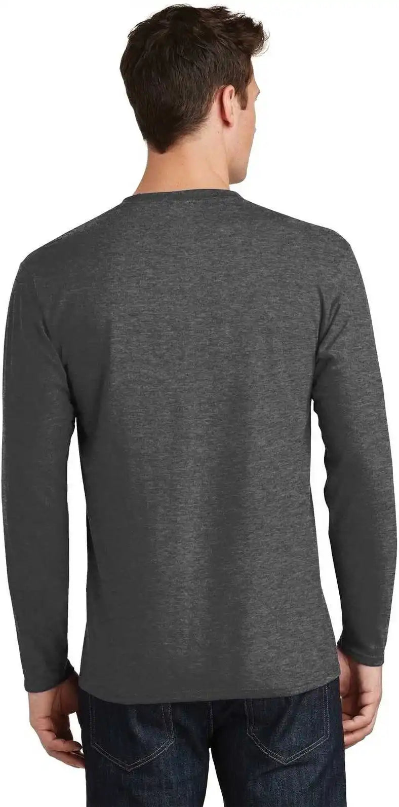 Port & Company Pc450ls Long Sleeve Fan Favorite Tee Dark Heather Gray