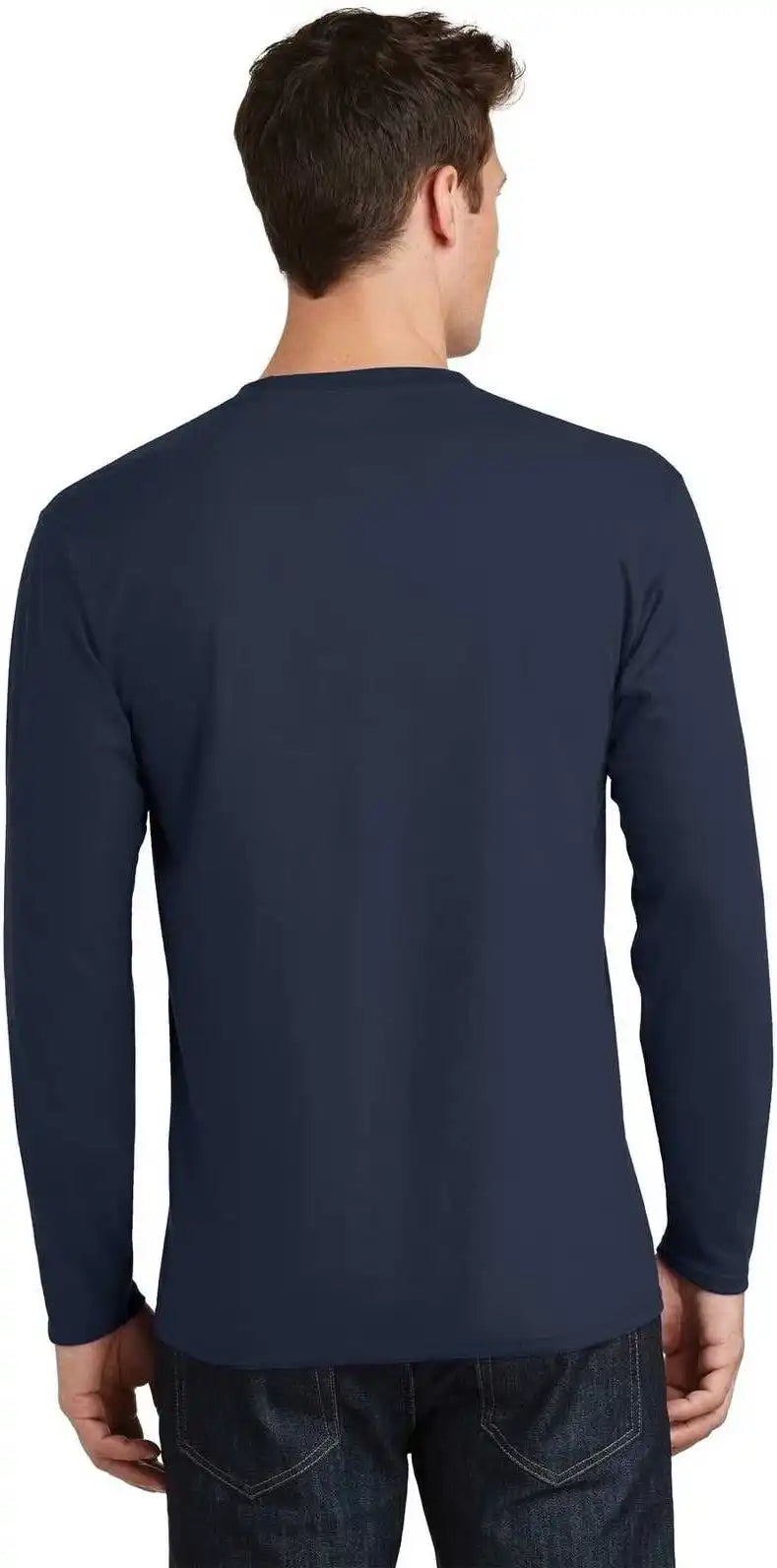 Port & Company Pc450ls Long Sleeve Fan Favorite Tee Deep Navy