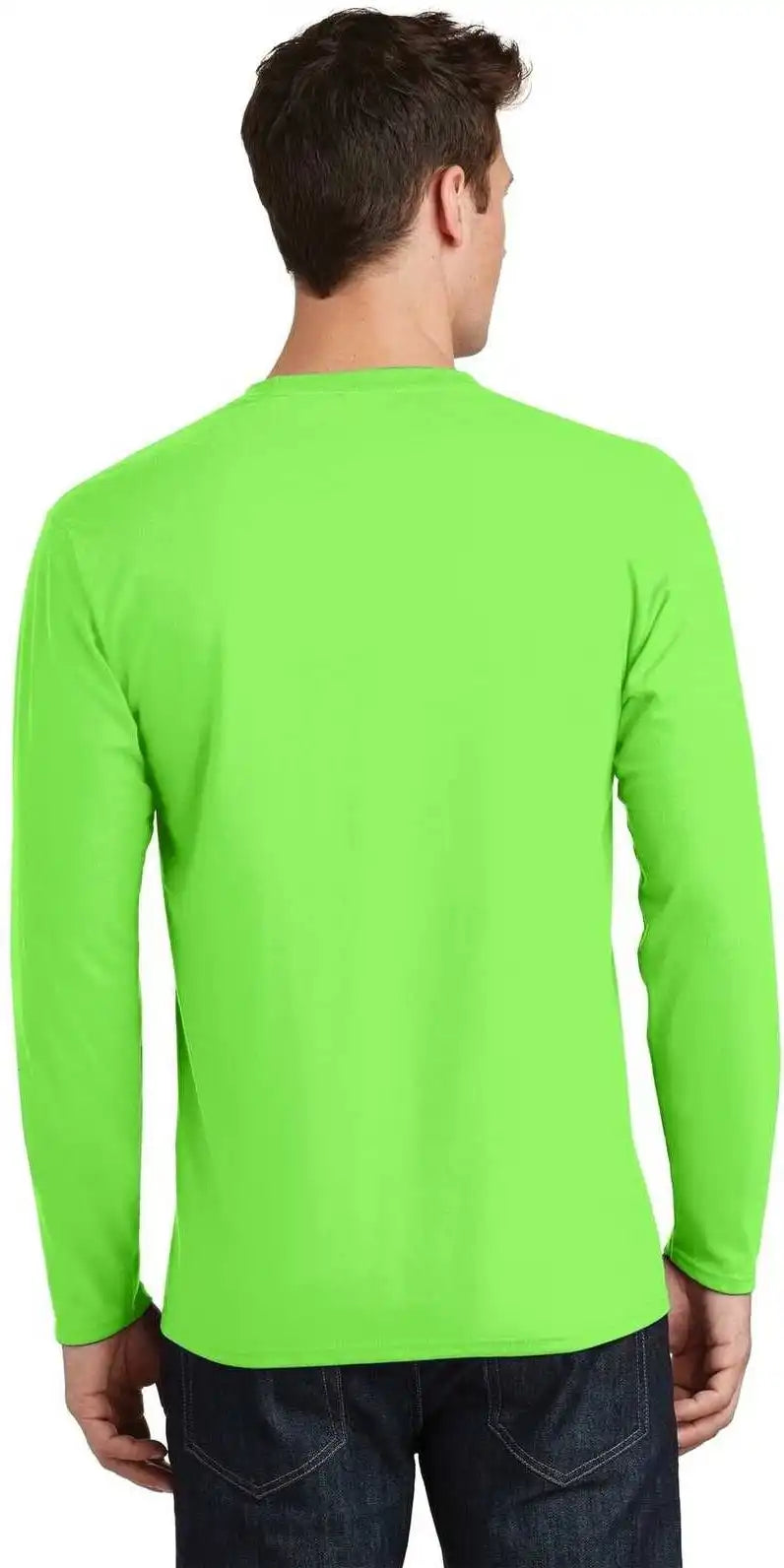 Port & Company Pc450ls Long Sleeve Fan Favorite Tee Flash Green