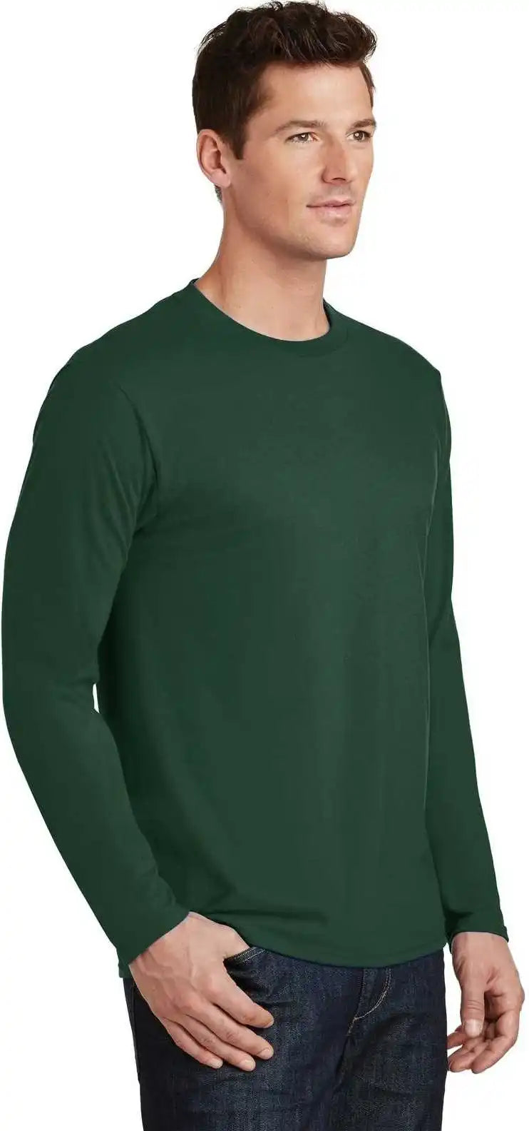 Port & Company Pc450ls Long Sleeve Fan Favorite Tee Forest Green