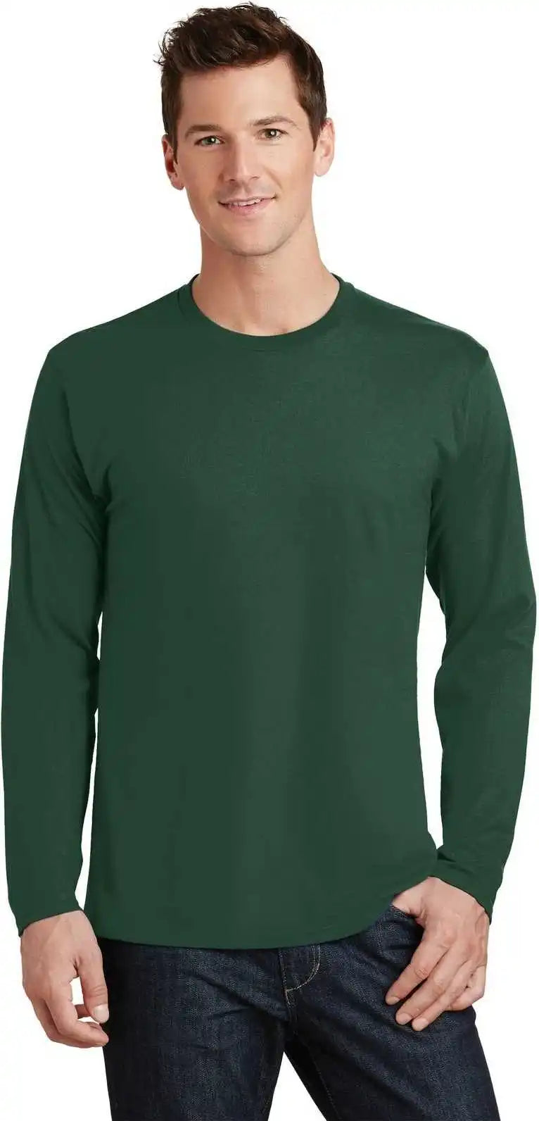 Port & Company Pc450ls Long Sleeve Fan Favorite Tee Forest Green
