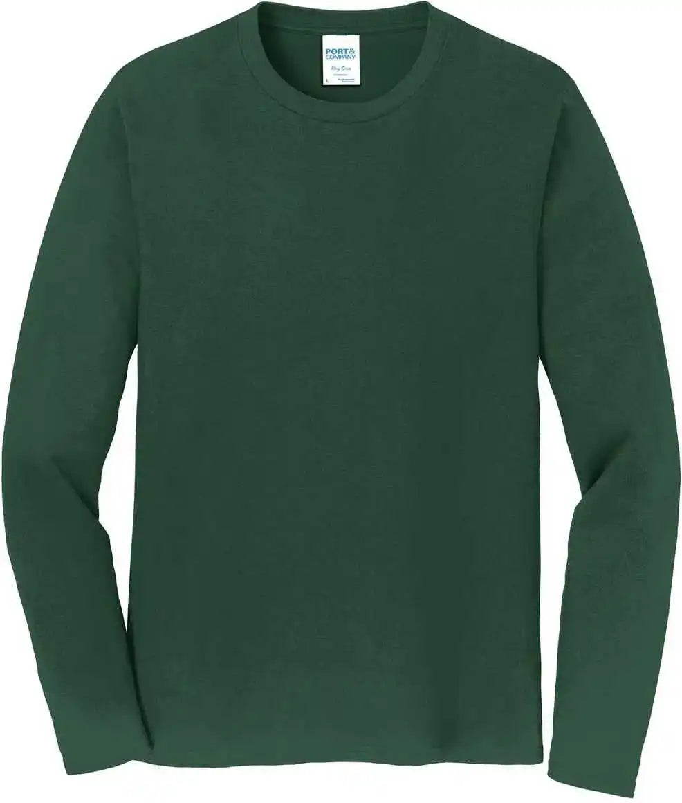 Port & Company Pc450ls Long Sleeve Fan Favorite Tee Forest Green