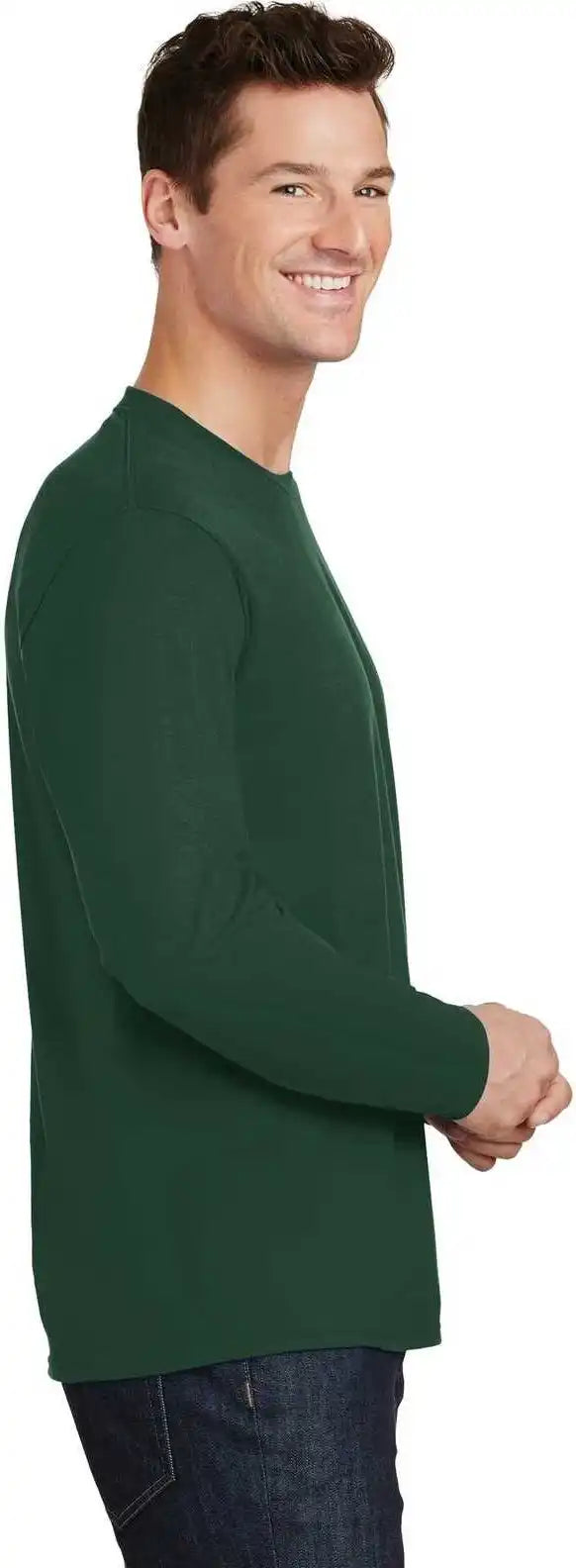 Port & Company Pc450ls Long Sleeve Fan Favorite Tee Forest Green