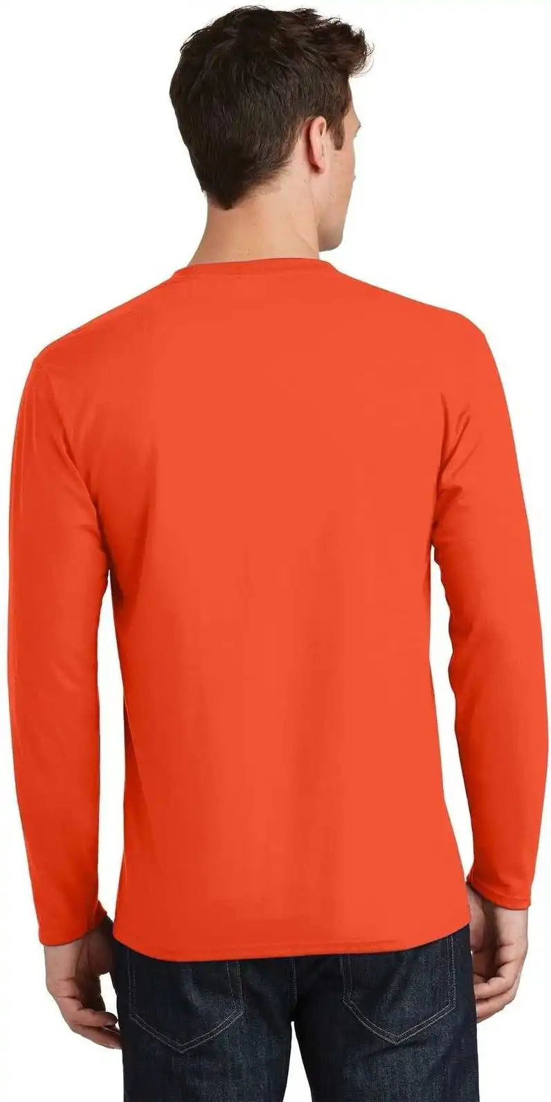 Port & Company Pc450ls Long Sleeve Fan Favorite Tee Orange