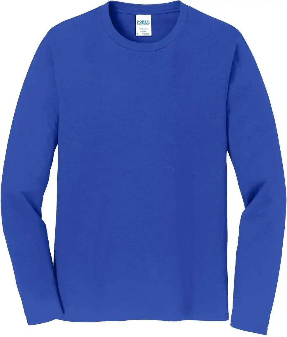 Port &amp; Company Pc450ls Long Sleeve Fan Favorite Tee True Royal