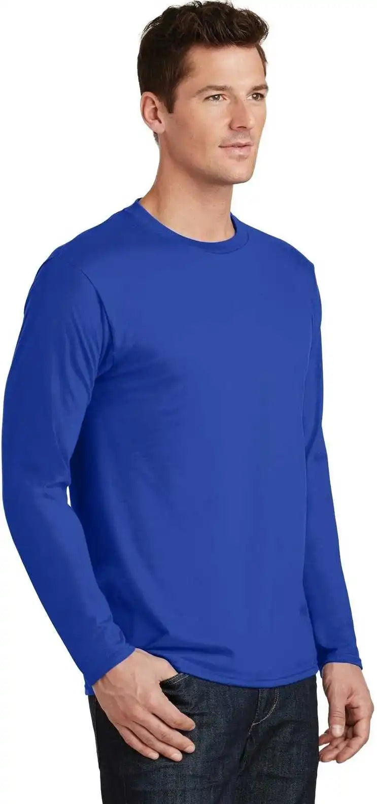 Port &amp; Company Pc450ls Long Sleeve Fan Favorite Tee True Royal
