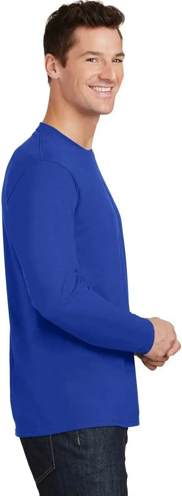 Port &amp; Company Pc450ls Long Sleeve Fan Favorite Tee True Royal