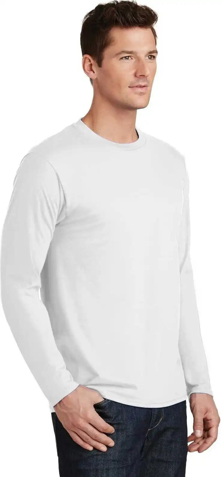 Port &amp; Company Pc450ls Long Sleeve Fan Favorite Tee White