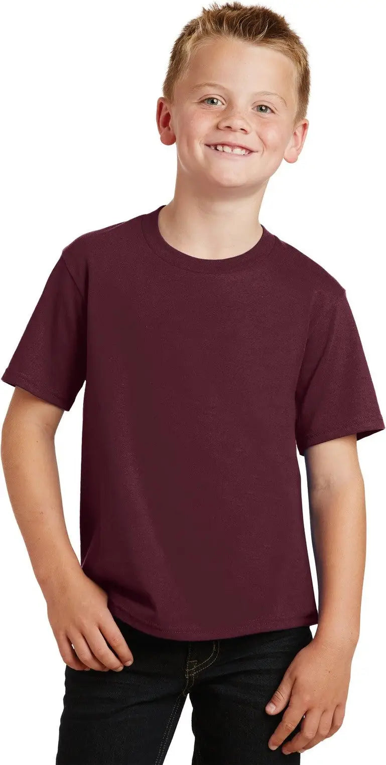 Port & Company Pc450y co Youth Fan Favorite Tee - Athletic Maroon - Xs