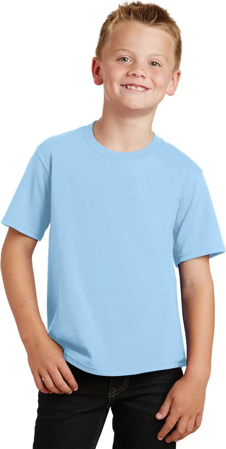 Port & Company Pc450y co Youth Fan Favorite Tee - Light Blue - Xs