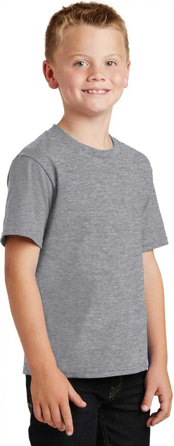 Port &amp; Company Pc450y Youth Fan Favorite Tee Athletic Heather