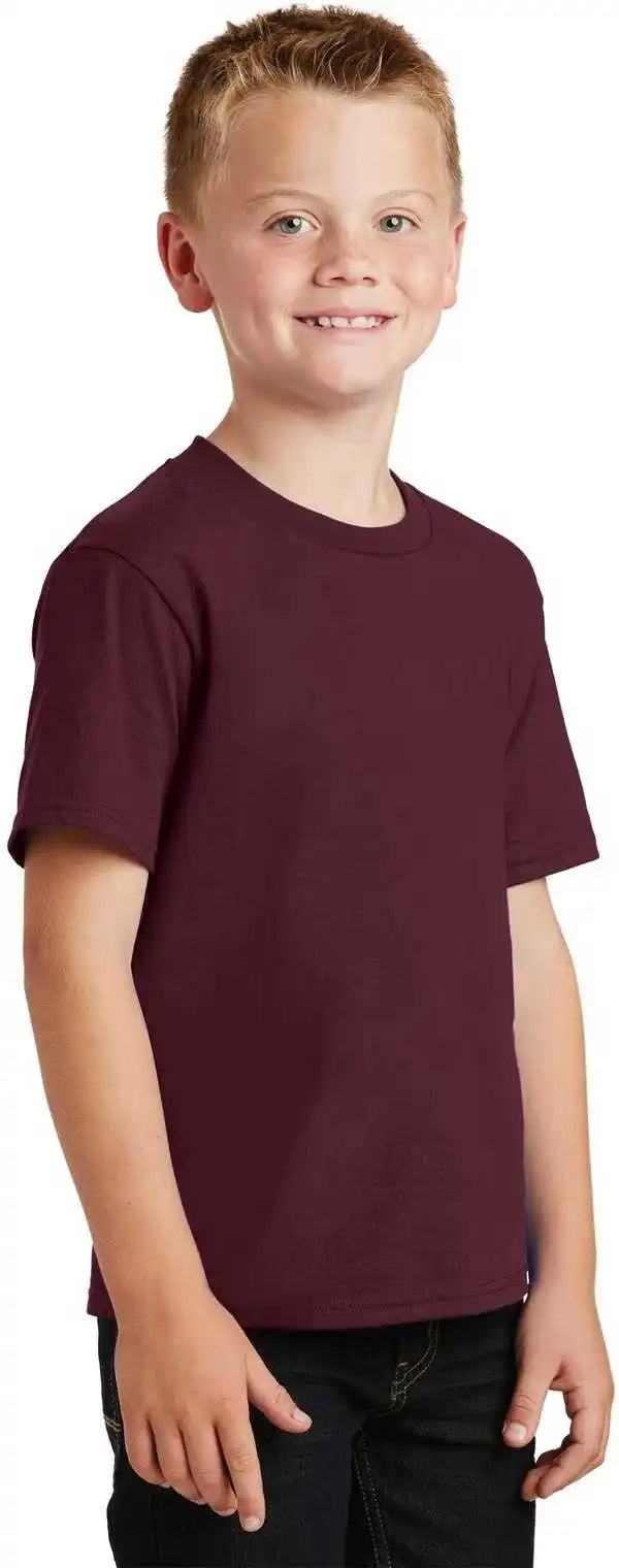 Port &amp; Company Pc450y Youth Fan Favorite Tee Athletic Maroon