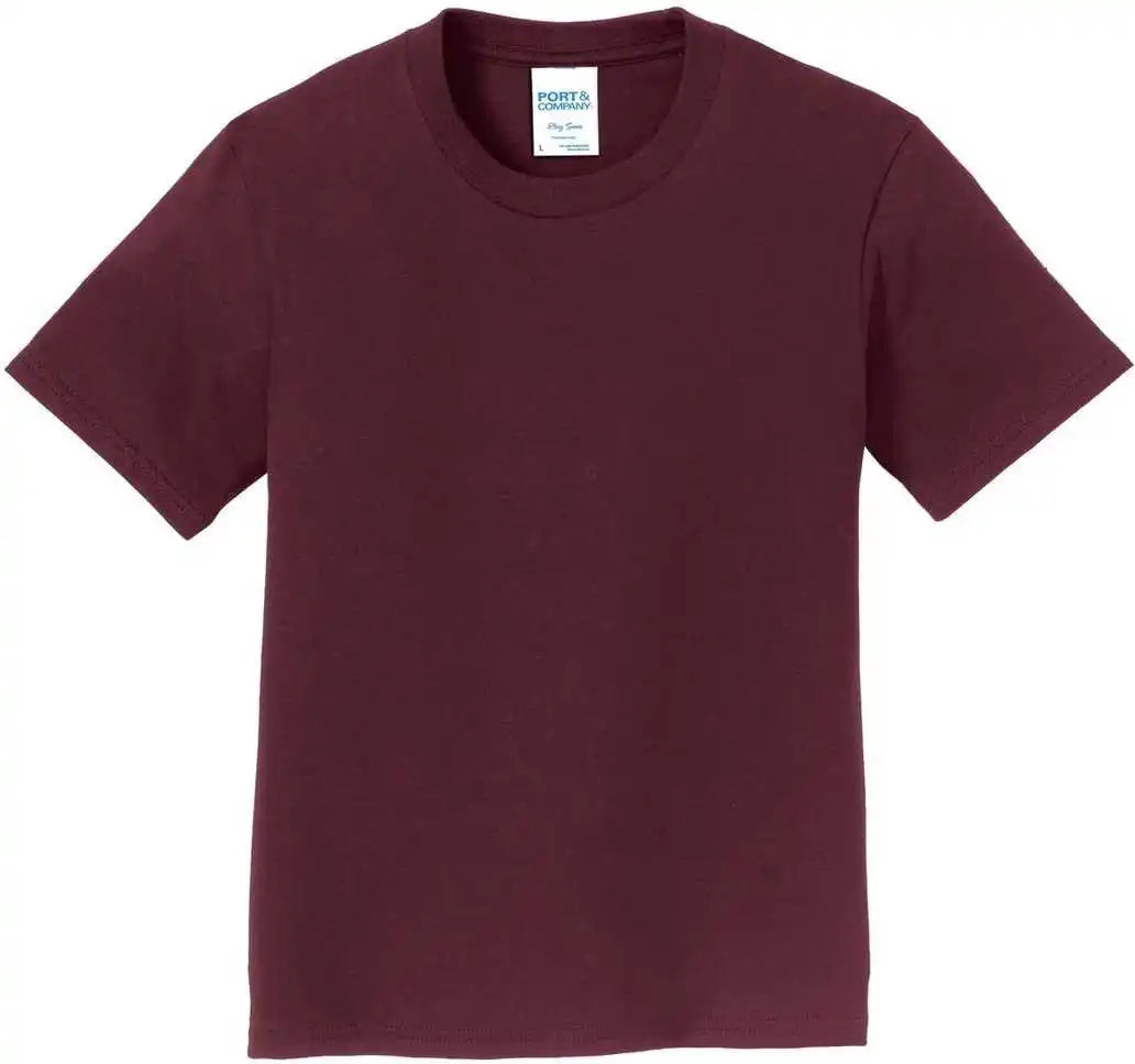 Port &amp; Company Pc450y Youth Fan Favorite Tee Athletic Maroon