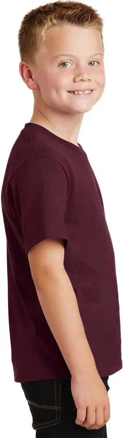 Port &amp; Company Pc450y Youth Fan Favorite Tee Athletic Maroon