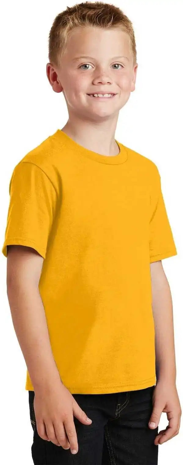 Port &amp; Company Pc450y Youth Fan Favorite Tee Bright Gold