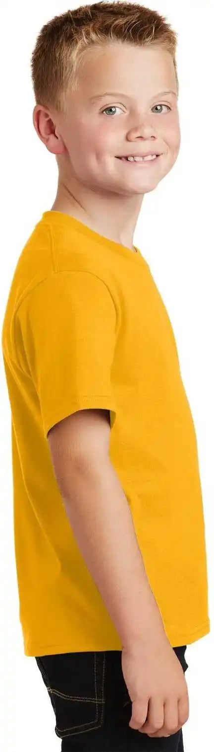 Port &amp; Company Pc450y Youth Fan Favorite Tee Bright Gold