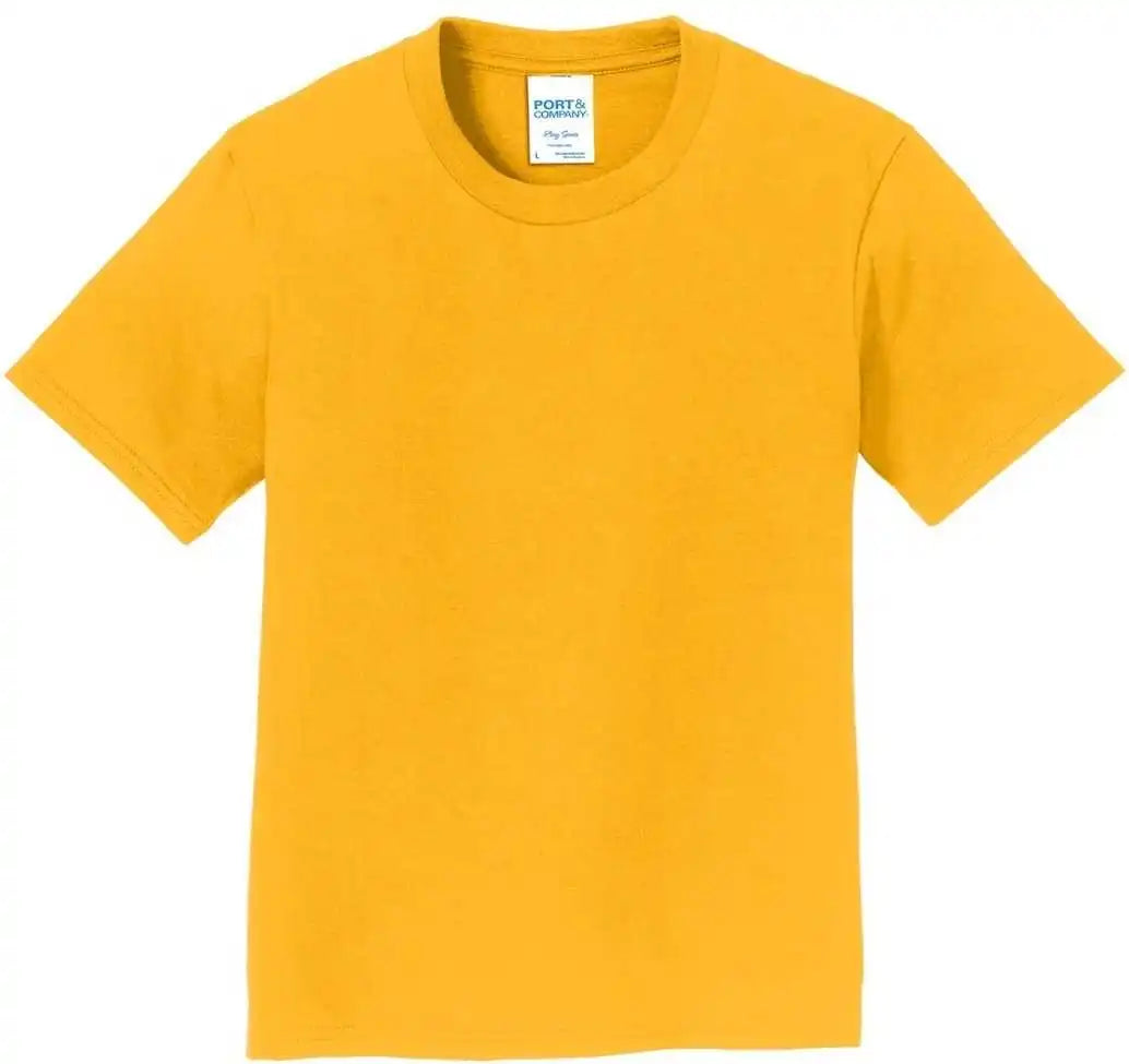 Port &amp; Company Pc450y Youth Fan Favorite Tee Bright Gold