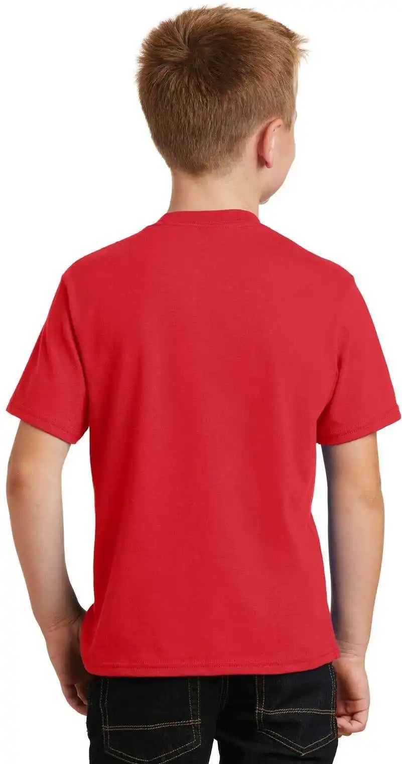 Port & Company Pc450y Youth Fan Favorite Tee Bright Red