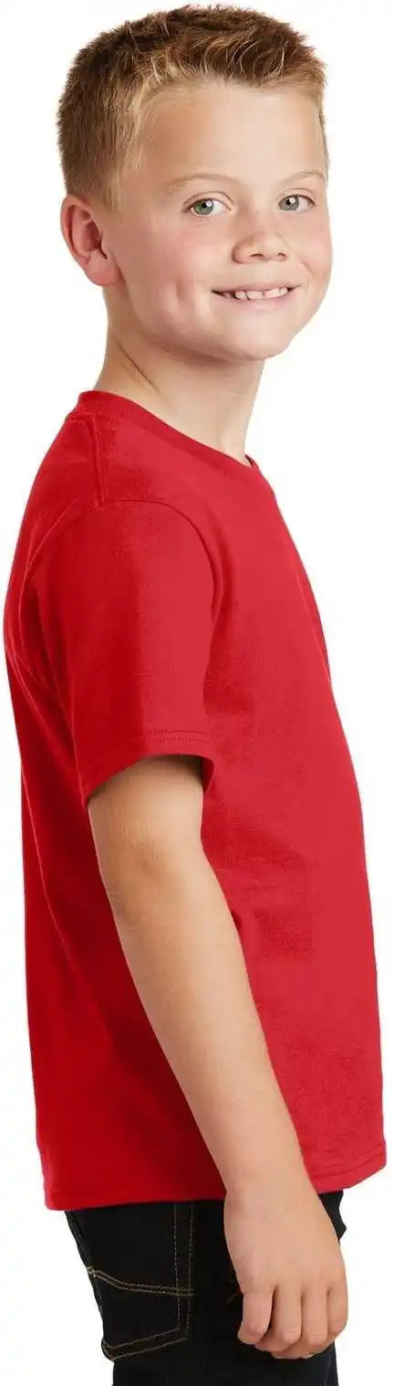 Port &amp; Company Pc450y Youth Fan Favorite Tee Bright Red