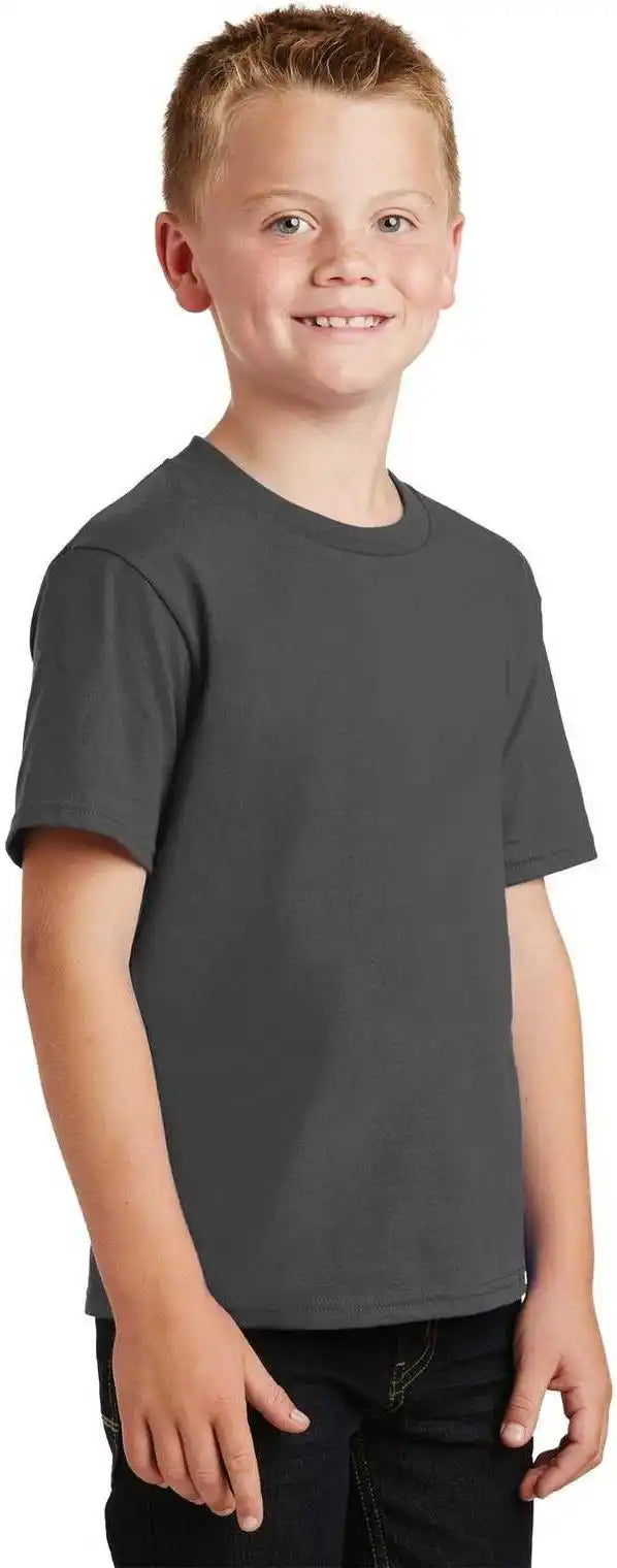 Port &amp; Company Pc450y Youth Fan Favorite Tee Charcoal