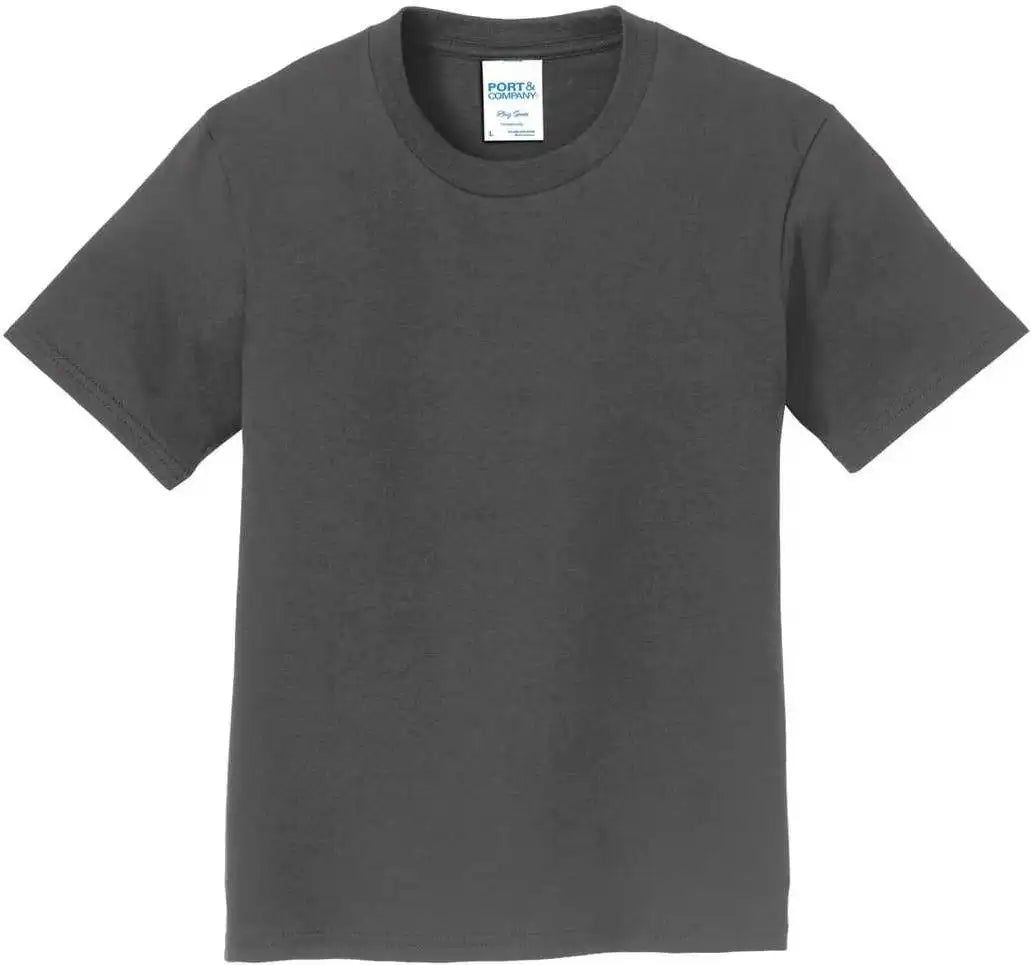 Port &amp; Company Pc450y Youth Fan Favorite Tee Charcoal