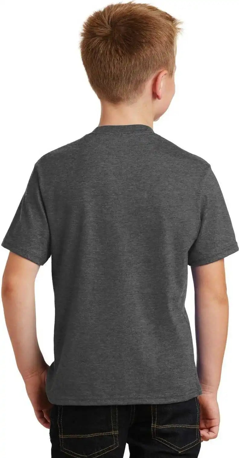 Port & Company Pc450y Youth Fan Favorite Tee - Dark Heather Gray