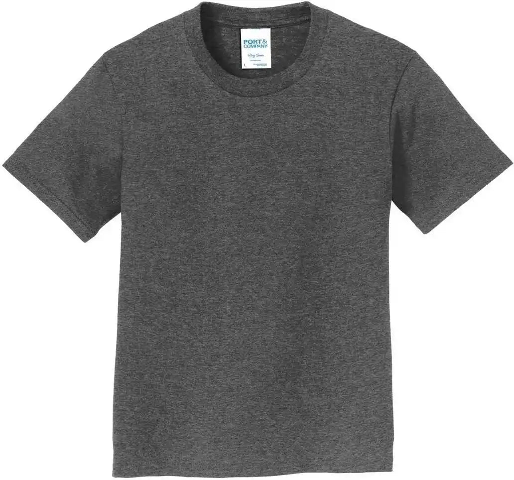 Port &amp; Company Pc450y Youth Fan Favorite Tee Dark Heather Gray