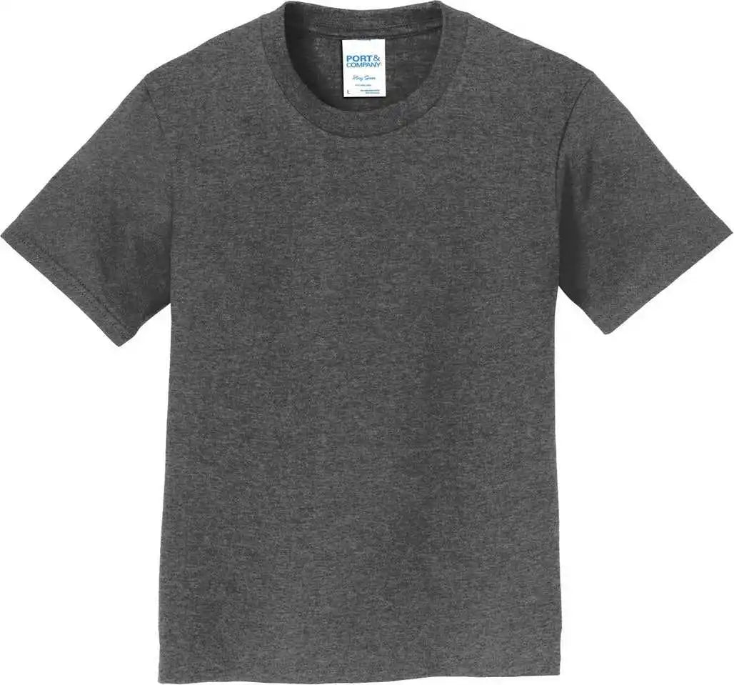 Port & Company Pc450y Youth Fan Favorite Tee - Dark Heather Grey